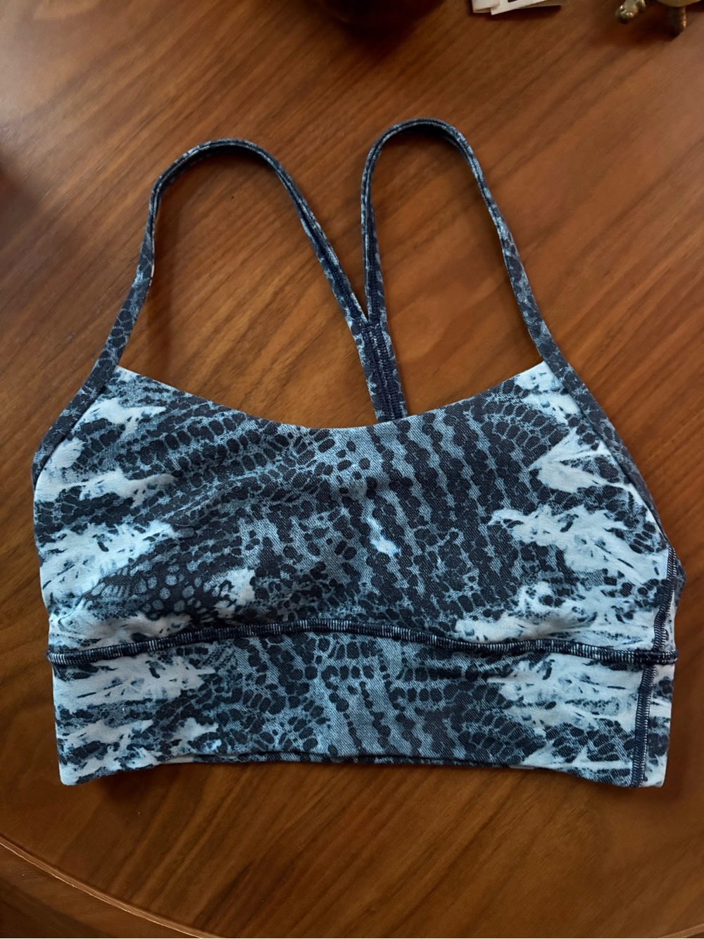 Lululemon Snake-Print Bralette in Blue-Gray